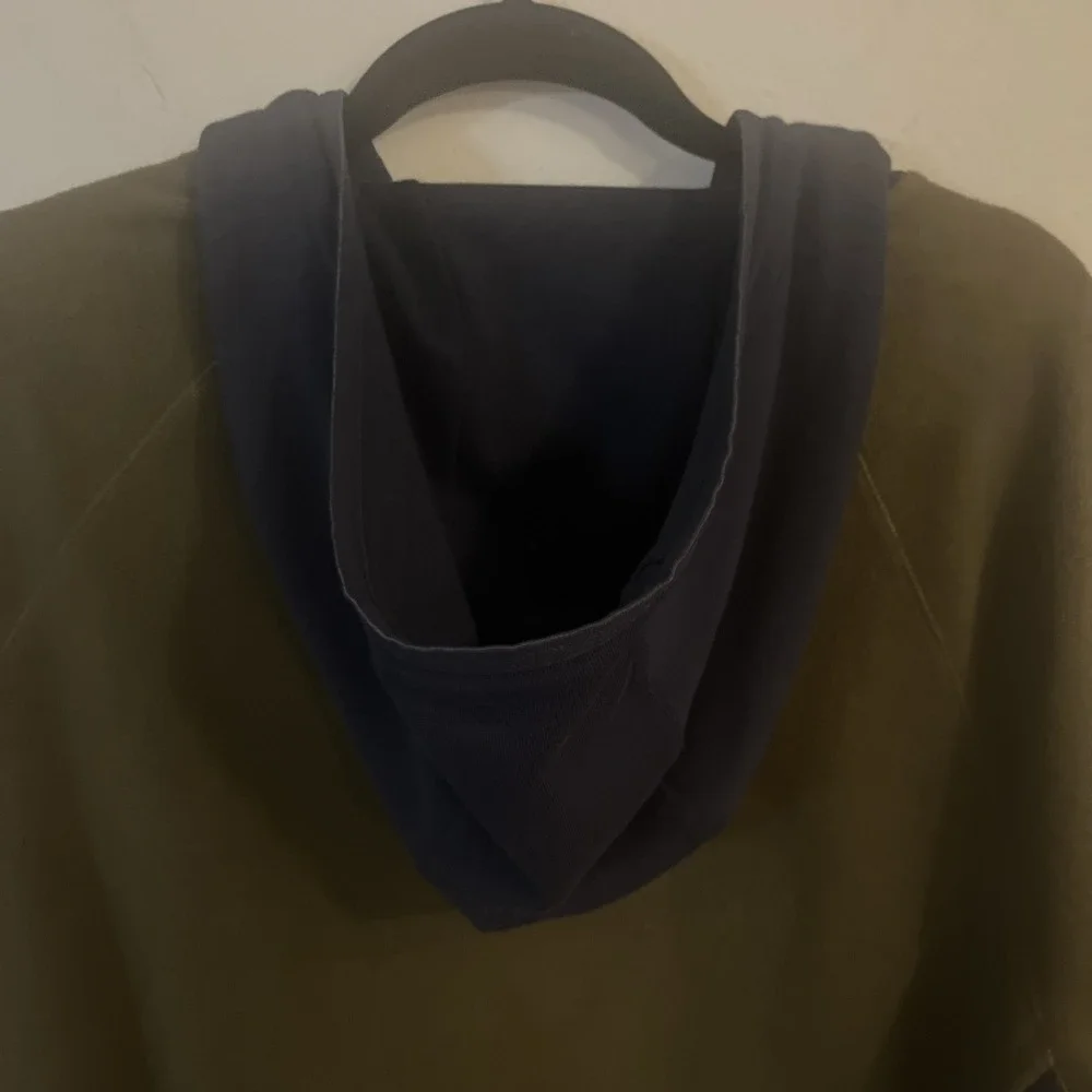 MICHAEL KORS XL Men's Green w/ Navy‎ Accent Full Zip Hoodie Fleece